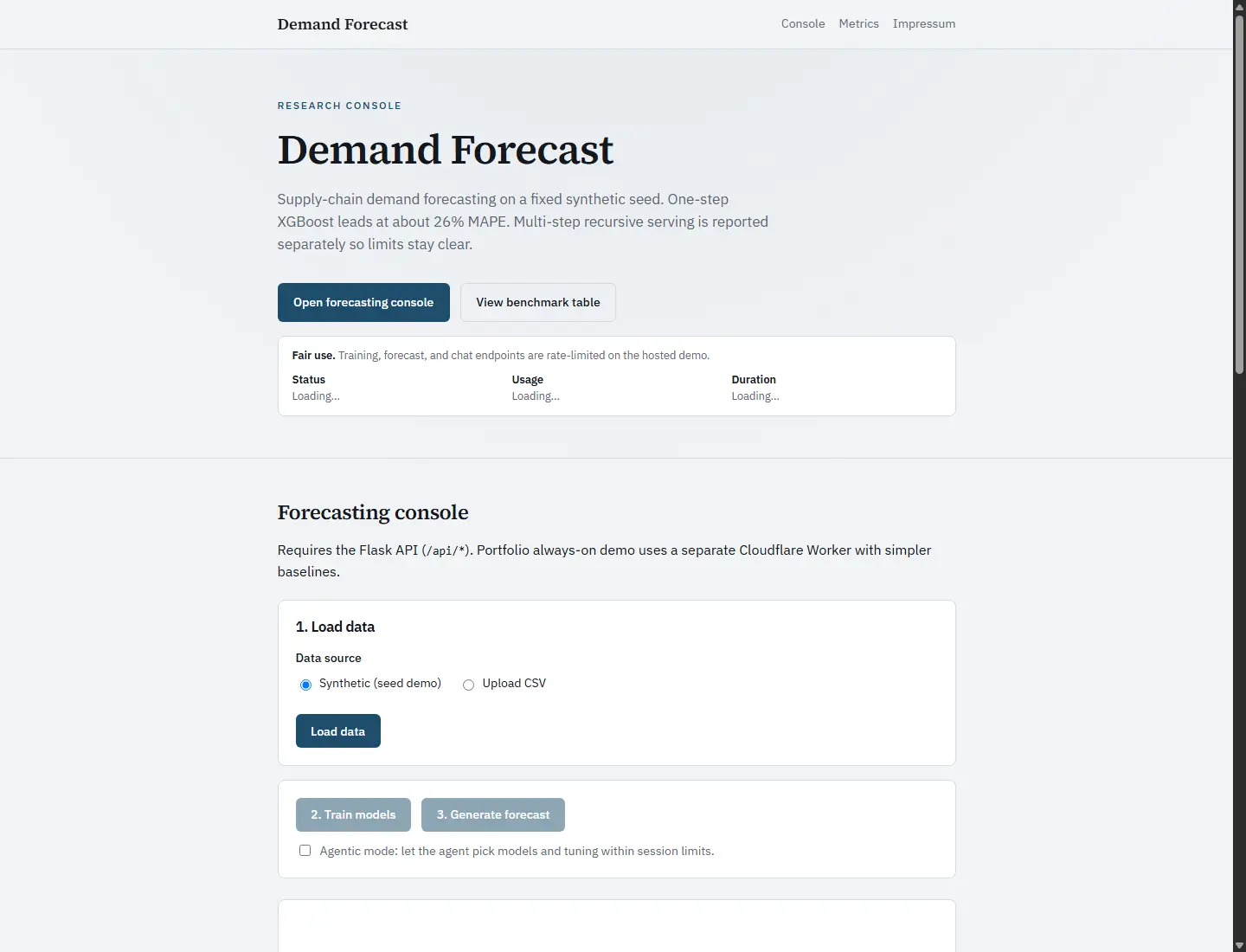 Demand Forecasting System