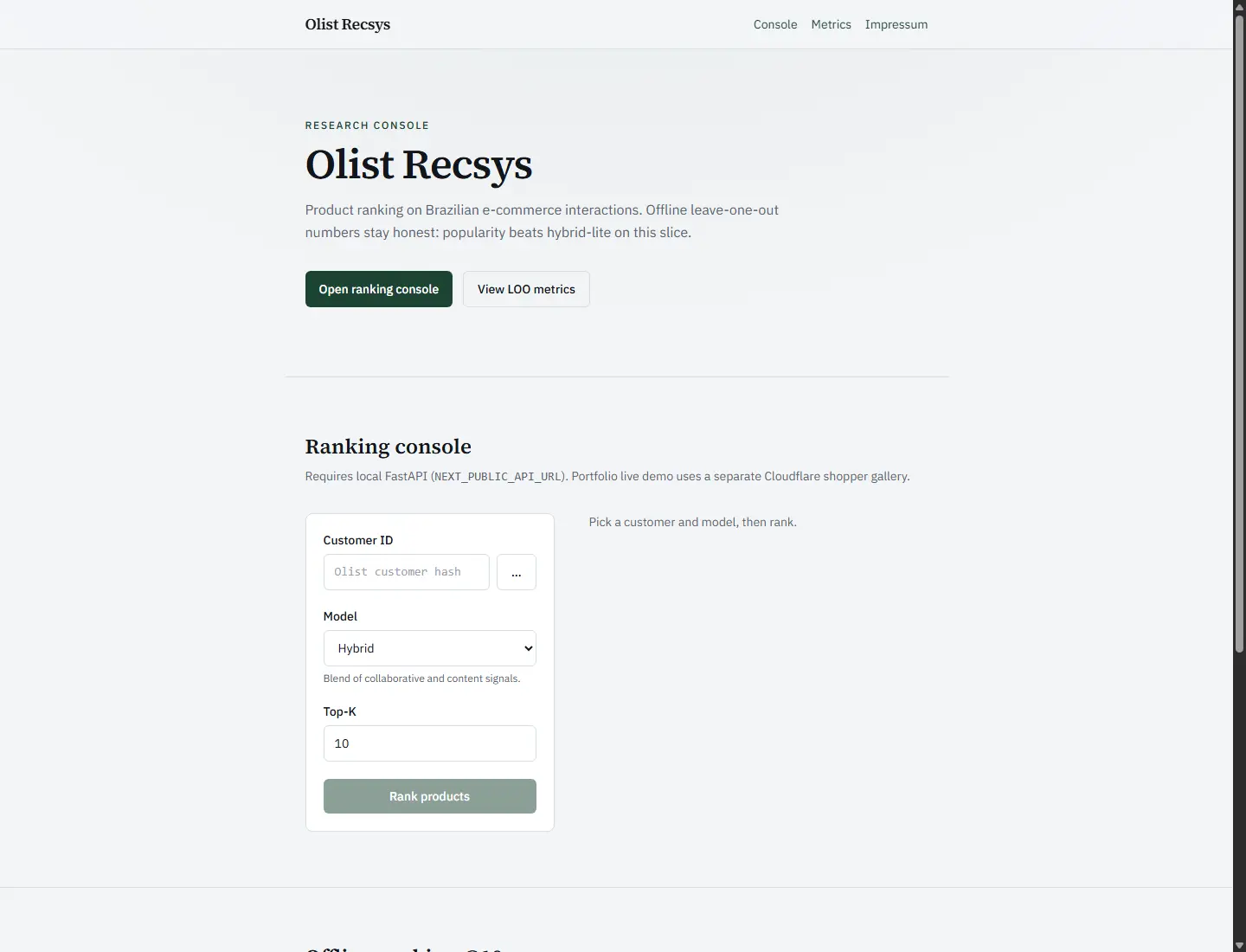 E-Commerce Product Recommendation System